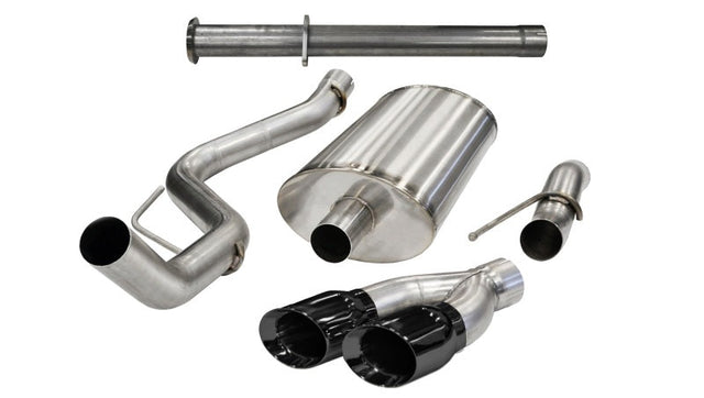 Corsa 2011-2014 Ford F-150 Raptor 6.2L V8 145in Wheelbase Black Xtreme Cat-Back Exhaust CORSA Performance Catback  AXOPROS