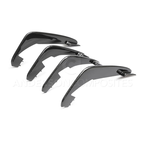 2020-2021 C8 Carbon Fiber Rear Diffuser Fins Anderson Composites Valance Panel  AXOPROS