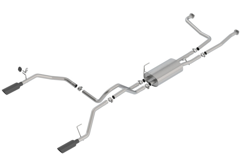 Borla 16-19 Nissan Titan 5.6L V8 2WD/4WD S-Type Catback Exhaust - Black Chrome Tips Borla Catback  AXOPROS