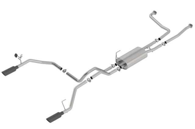 Borla 16-19 Nissan Titan 5.6L V8 2WD/4WD S-Type Catback Exhaust - Black Chrome Tips Borla Catback  AXOPROS