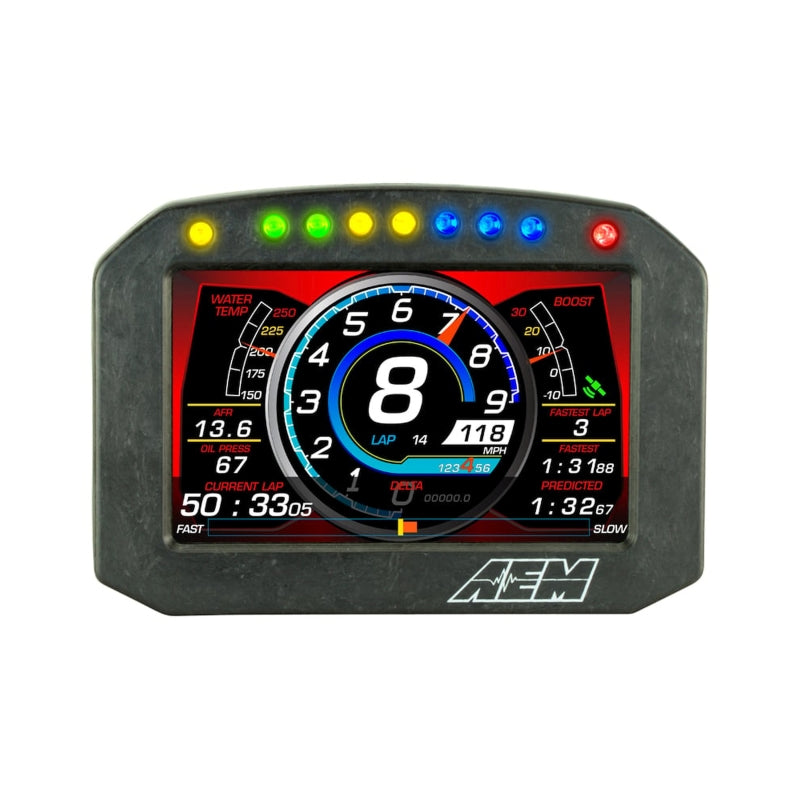 AEM AEM CD-5G Carbon Flush Digital Dash Display w/ Internal 20Hz GPS & Antenna Gauges aftermarket performance part