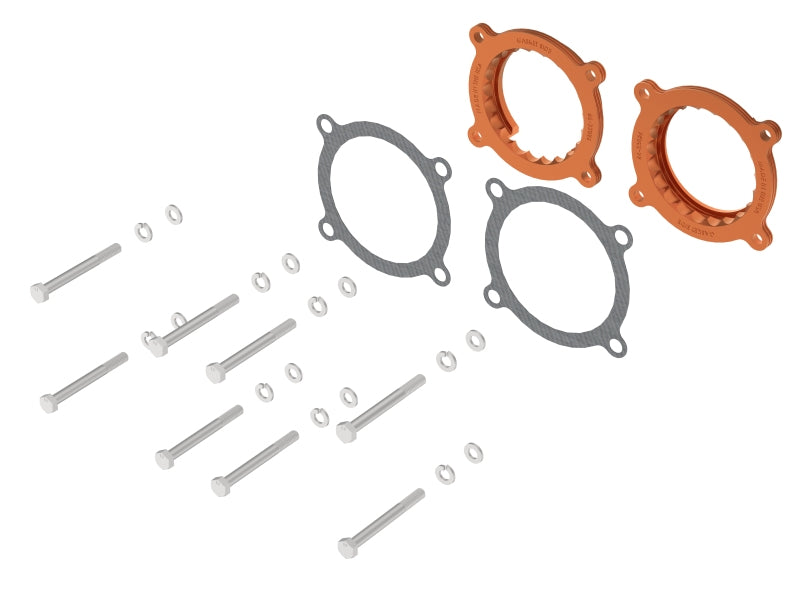 aFe 2024 Ford Mustang GT/ 2024 Ford Mustang Dark Horse V8 5.0L Silver Bullet Throttle Body Spacer aFe Throttle Bodies  AXOPROS