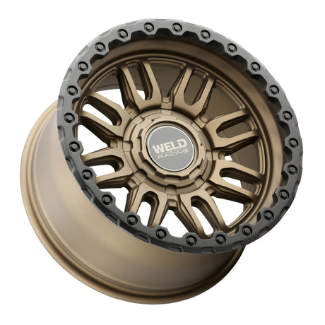 Weld Weld Off-Road Swift 17x9in - 5x114.3 / 5x127 BP - ET-12 - 78.1mm CB- Satin Bronze Wheel & Black Ring Wheels - Cast aftermarket performance part