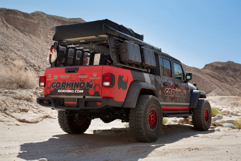 Go Rhino 19-21 Jeep Gladiator XRS Overland Xtreme Rack - Black Go Rhino Truck Bed Rack  AXOPROS