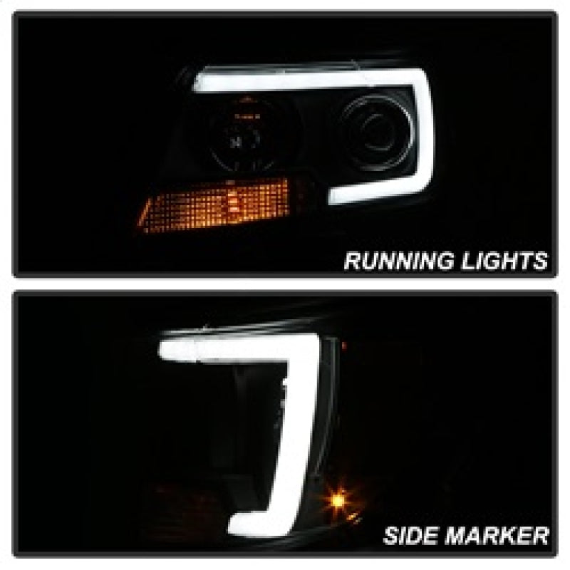 Spyder 15-17 Chevy Colorado Projector Headlights - Light Bar LED - Black (PRO-YD-CCO15-LBDRL-BK) SPYDER Headlights  AXOPROS