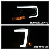 Spyder 15-17 Chevy Colorado Projector Headlights - Light Bar LED - Black (PRO-YD-CCO15-LBDRL-BK) SPYDER Headlights  AXOPROS