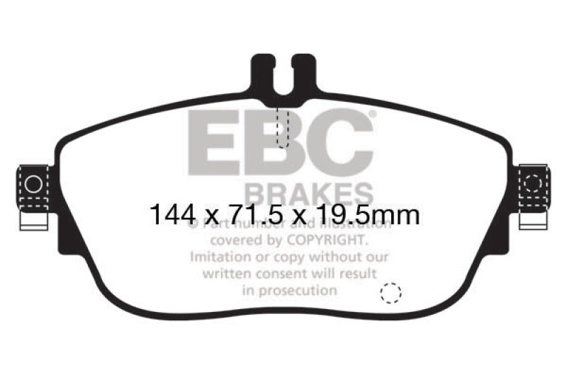 EBC 13+ Mercedes-Benz CLA250 2.0 Turbo Ultimax2 Front Brake Pads EBC Brake Pads - OE  AXOPROS