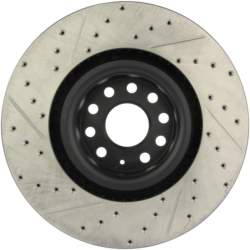 StopTech 09 VW Passat CC / 06-09 Passat Slotted & Drilled Left Front Rotor Stoptech Brake Rotors - Slot & Drilled  AXOPROS