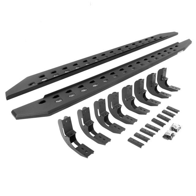 Go Rhino Go Rhino 19-22 GMC Sierra 1500 CC 4DR (New Bdy) RB20 Slim Running Boards Kit (w/Brackets) - Tex. Blk Running Boards aftermarket performance part