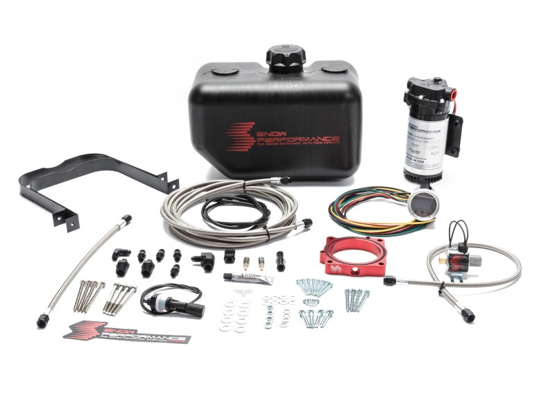 Snow Performance 08+ Charger Stg 2 Boost Cooler F/I Water Injection Kit (SS Braided Line & 4AN) Snow Performance Water Meth Kits  AXOPROS
