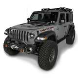 Rugged Ridge 18-20 Jeep Wrangler JL/JT Arcus Front Bumper Set w/ Overrider Rugged Ridge Bumpers - Steel  AXOPROS