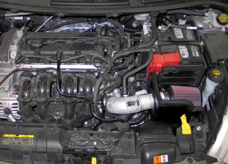 K&N 11-12 Ford Fiesta 1.6L L4 Silver Typhoon Performance Intake K&N Engineering Cold Air Intakes  AXOPROS