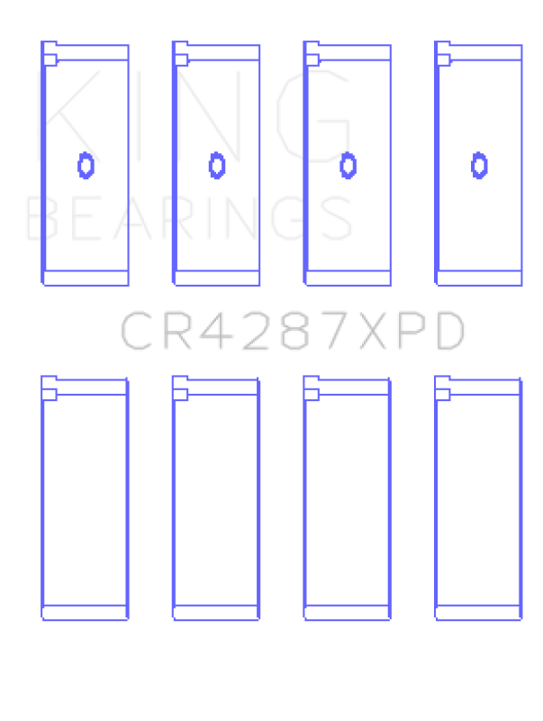 King Honda B18C1/B18C5 16V (Size Standard - Predoweled for Alum Rods) Performance Rod Bearing Set King Engine Bearings Bearings  AXOPROS