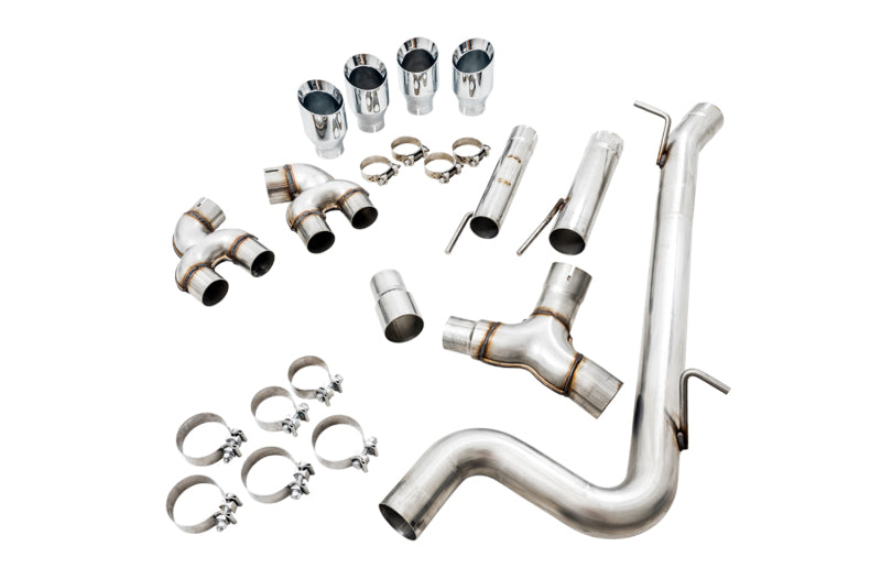 AWE Tuning Mk7 Golf R Track Edition Exhaust w/Chrome Silver Tips 102mm AWE Tuning Catback  AXOPROS