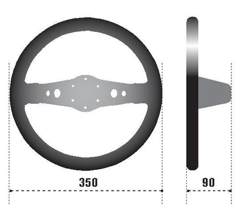 Sparco Steering Wheel 215 Suede Black SPARCO Steering Wheels  AXOPROS