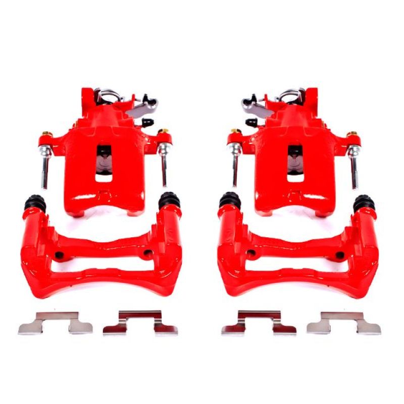 Power Stop 05-14 Ford Mustang Rear Red Calipers w/Brackets - Pair PowerStop Brake Calipers - Perf  AXOPROS