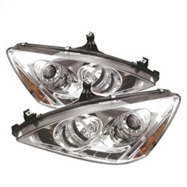 Spyder Honda Accord 03-07 Projector Headlights LED Halo Amber Reflctr LED Chrm PRO-YD-HA03-AM-C SPYDER Headlights  AXOPROS