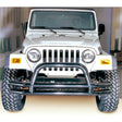 Rugged Ridge 3-In Dbl Tube Front Bumper w/ Hoop 76-06 CJ / Jeep Wrangler Rugged Ridge Bumper Accessories  AXOPROS