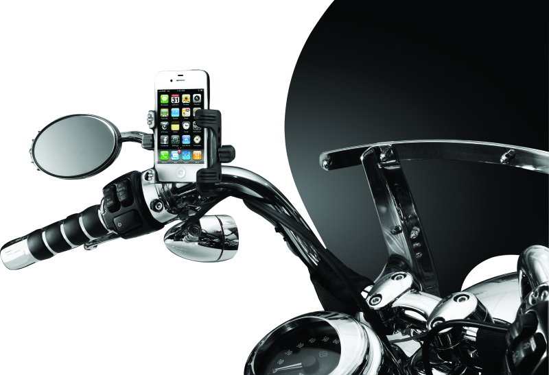 Kuryakyn Tech-Connect Bar Mount 7/8 To 1 -1-1/4in Bars 1-5/8in to 3-5/8in Wide Kuryakyn Phone Holders  AXOPROS