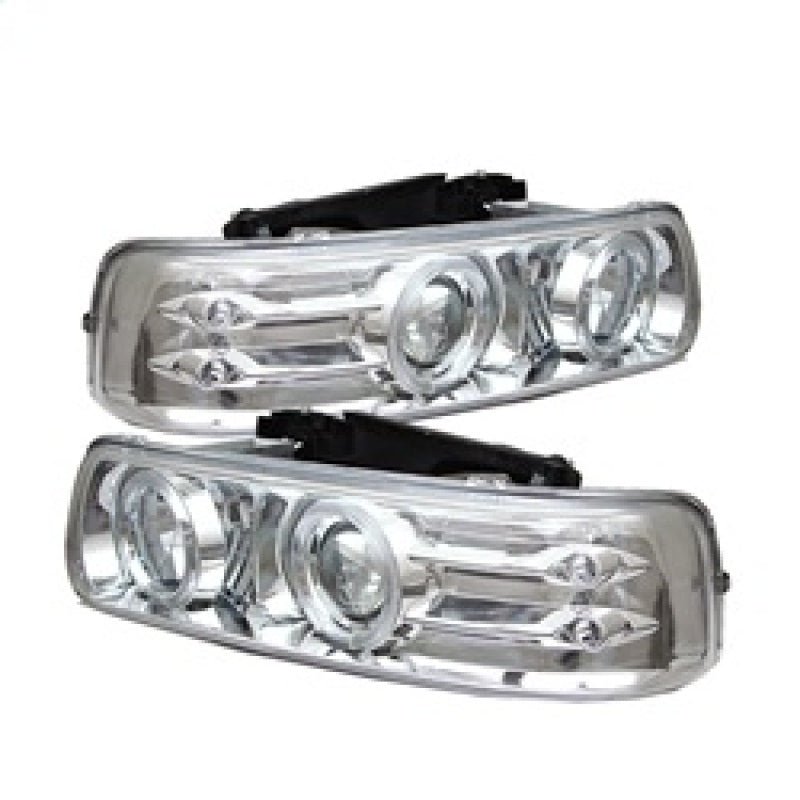 Spyder Chevy Silverado 1500/2500 99-02Projector Headlights LED Halo LED Chrome PRO-YD-CS99-HL-C SPYDER Headlights  AXOPROS