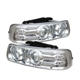 Spyder Chevy Silverado 1500/2500 99-02Projector Headlights LED Halo LED Chrome PRO-YD-CS99-HL-C SPYDER Headlights  AXOPROS