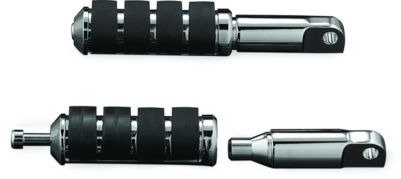 Kuryakyn Male Mount 2-1/2inch Footpeg Extension Chrome (Pair) Kuryakyn Footpegs  AXOPROS