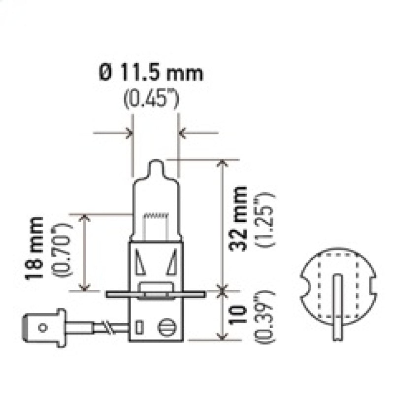 Hella H3 24V/70W PK22s T3.25 Halogen Bulb Hella Bulbs  AXOPROS