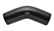 Vibrant 4 Ply Reinforced Silicone Elbow Connector - 1.5in I.D. - 45 deg. Elbow (BLACK) Vibrant Silicone Couplers & Hoses  AXOPROS