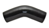 Vibrant 4 Ply Reinforced Silicone Elbow Connector - 1.5in I.D. - 45 deg. Elbow (BLACK) Vibrant Silicone Couplers & Hoses  AXOPROS
