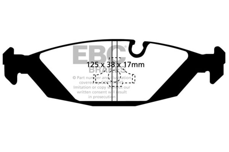 EBC 87-88 BMW M5 3.5 (E28) Redstuff Rear Brake Pads EBC Brake Pads - Performance  AXOPROS