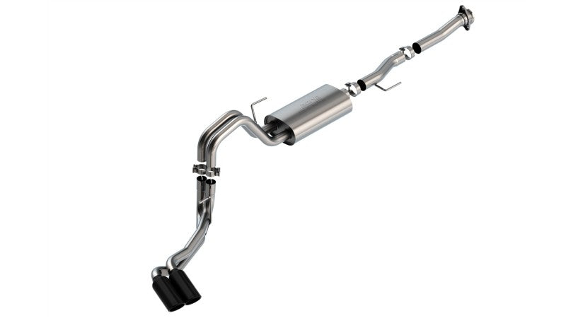 Borla F-150 2021 5.0L 2dr RC SB (122.8 WB) XL/XLT 3/2.25 DSE Cat-Back S-Type Black Chrome Tips Borla Catback  AXOPROS