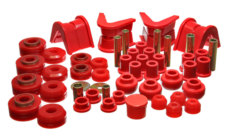 Energy Suspension 73-79 Ford F-150 Pickup 4WD Red Hyper-flex Master Bushing Set Energy Suspension Bushing Kits  AXOPROS