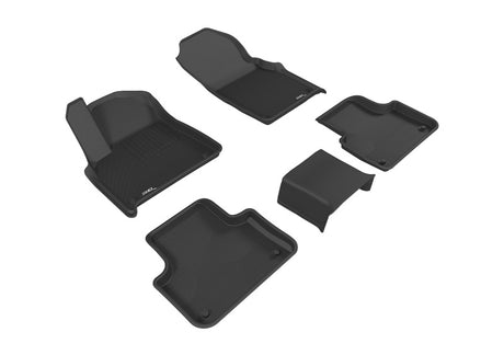 3D MAXpider 3D MAXpider 2017-2020 Audi Q7/Q8 Kagu 1st 2nd Row Floormats - Black Floor Mats - Rubber aftermarket performance part