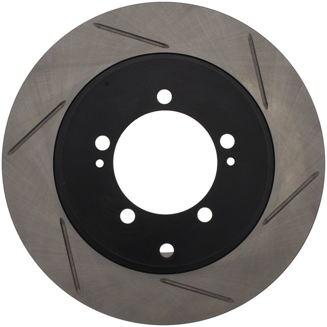StopTech Power Slot 03-06 Evo 8 & 9 Slotted Right Rear Rotor Stoptech Brake Rotors - Slotted  AXOPROS