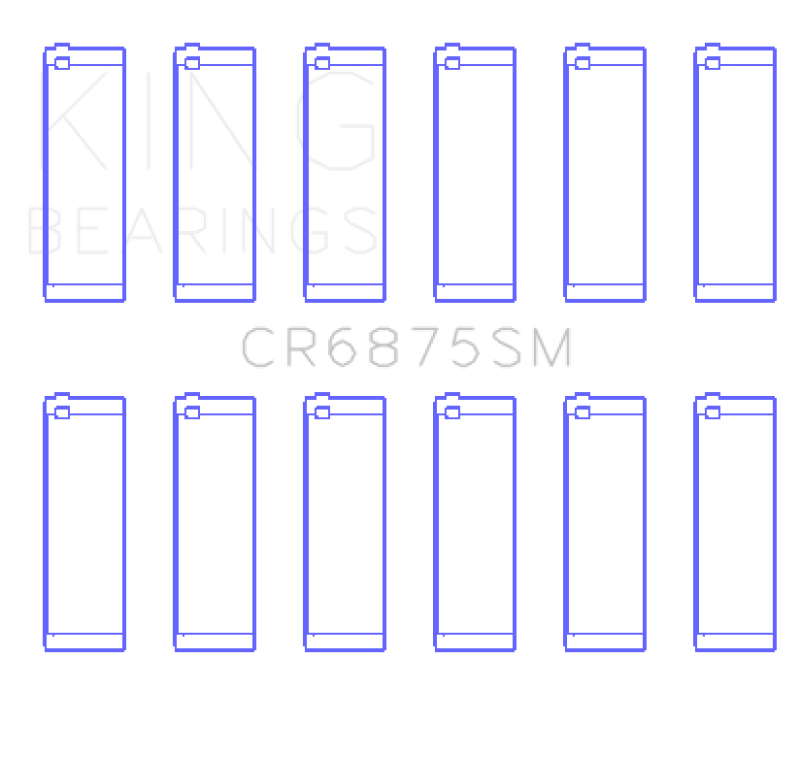 King BMW N52 B25/B30 & N53 B25/B30 3.0L Connecting Rod Bearing Set - Size STD King Engine Bearings Bearings  AXOPROS
