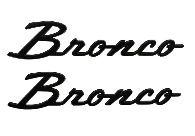 Ford Racing 21-24 Bronco Classic Script Fender Badge Kit - Gloss Black Ford Racing Other Body Components  AXOPROS