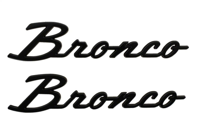 Ford Racing 21-24 Bronco Classic Script Fender Badge Kit - Gloss Black Ford Racing Other Body Components  AXOPROS