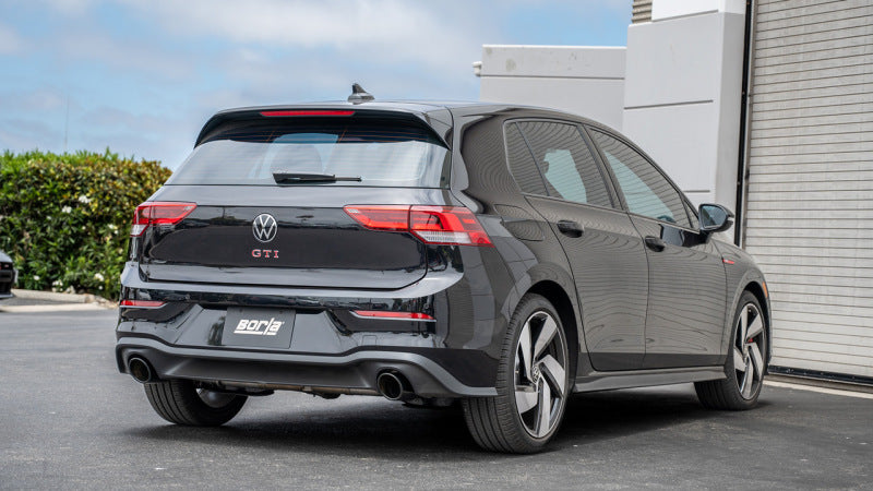 Borla 22-23 Volkswagen Golf GTI 2.0L AT/MT 3inch S-Type Cat-Back Exhaust - 4in Black Chrome Tips Borla Catback  AXOPROS