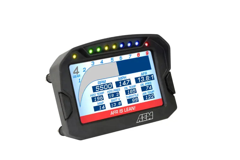 AEM CD-5G Carbon Digital Dash Display w/ Interal 10Hz GPS & Antenna AEM Gauges  AXOPROS