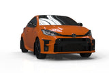 Rally Armor 20-23 Toyota GR Yaris Black Mud Flap w/White Logo Rally Armor Mud Flaps  AXOPROS