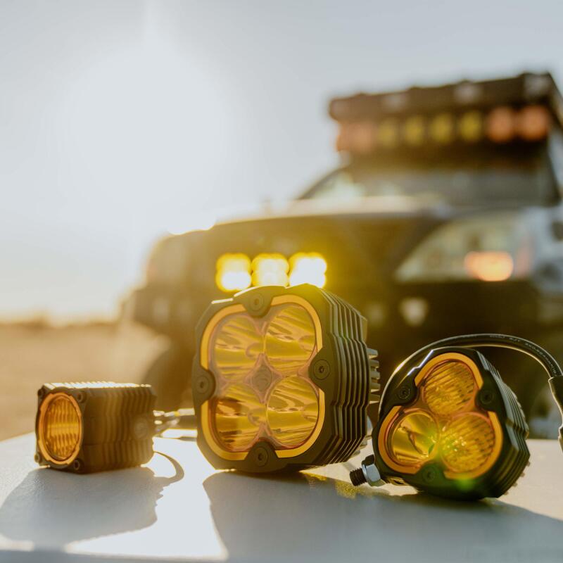 KC HiLiTES FLEX ERA 1 Performance Yellow Spread Beam Lens KC HiLiTES Light Accessories and Wiring  AXOPROS