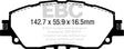 EBC 2019+ Lexus ES300H 2.5L Hybrid Yellowstuff Front Brake Pads EBC Brake Pads - Performance  AXOPROS