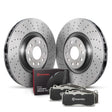 Brembo OE 10-11 Audi S4/08-12 S5 Front Disc Brake Kit Brembo OE Brake Rotors - Drilled  AXOPROS