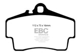 EBC 98-05 Porsche 911 (996) (Cast Iron Rotor only) 3.4 Carrera 2 Yellowstuff Rear Brake Pads EBC Brake Pads - Performance  AXOPROS