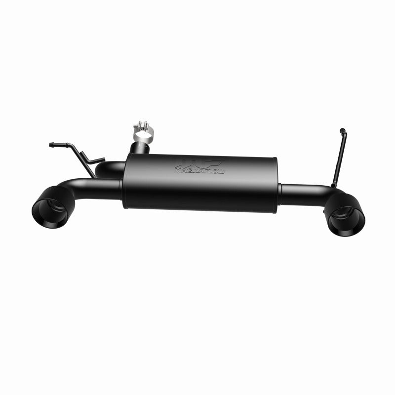 MagnaFlow 07-17 Jeep Wrangler JK 3.8/3.6L Dual Split Rear Exit Black Axle-Back Exhaust - AXOPROS Magnaflow Axle Back  