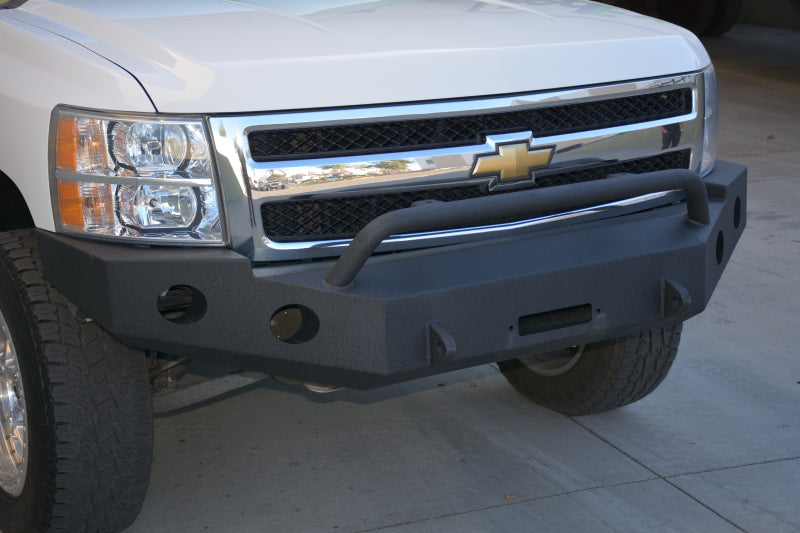 DV8 Offroad 07-13 Chevrolet Silverado 1500 Front Bumper - Black Powdercoat DV8 Offroad Bumpers - Steel  AXOPROS