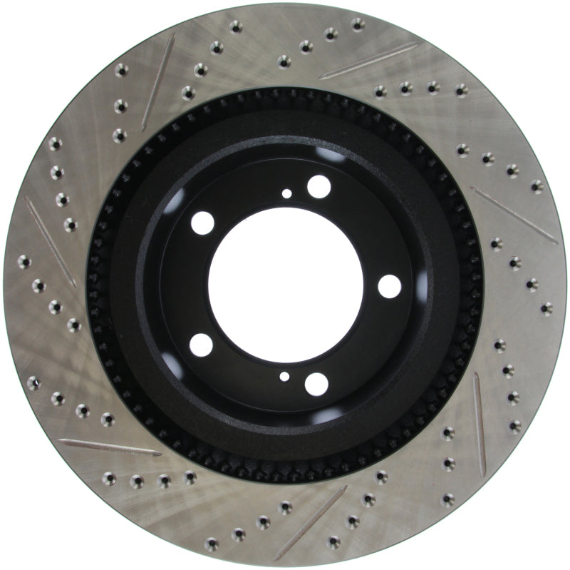 StopTech 07-09 Toyota Tundra / 08-09 Toyota Sequoia Front Left Slotted & Drilled Rotor Stoptech Brake Rotors - Slot & Drilled  AXOPROS