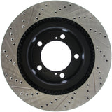 StopTech 07-09 Toyota Tundra / 08-09 Toyota Sequoia Front Left Slotted & Drilled Rotor Stoptech Brake Rotors - Slot & Drilled  AXOPROS