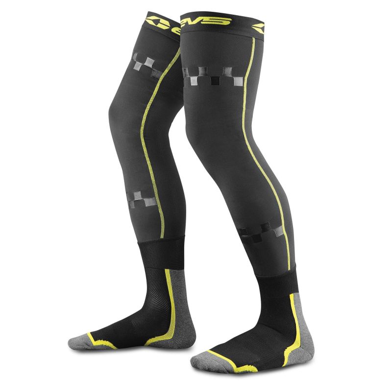 EVS Fusion Sock Combo Black/Hivis - Small/Medium EVS Footwear  AXOPROS