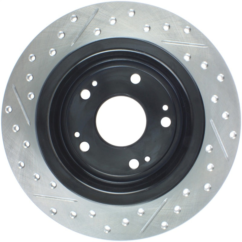StopTech 09-10 Acura TSX / 08-10 Honda Accord Coupe/05-10 Sedan Left Rear Slotted & Drilled Rotor Stoptech Brake Rotors - Slot & Drilled  AXOPROS